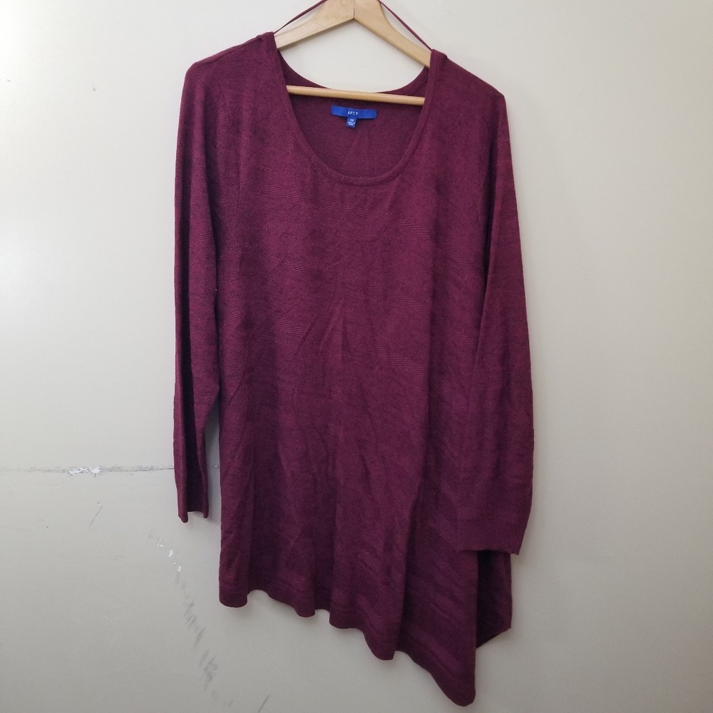 ⭐ Apt. 9 Purple Asymmetrical Tunic Sweater 3X